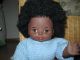 Alte Schwarze Puppe Dunkelhäutig Farbig Mit Schlafaugen Gemarkt Afro Rasta Puppen & Zubehör Bild 6