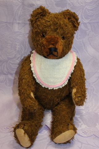 Alter Teddybär Brau Aus Den 50er Jahren 36 Cm Bild