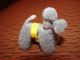Alter Orginal Steiff Miniatur Pudel - Hund Mit Knopf Und Fahne Tiere Bild 5