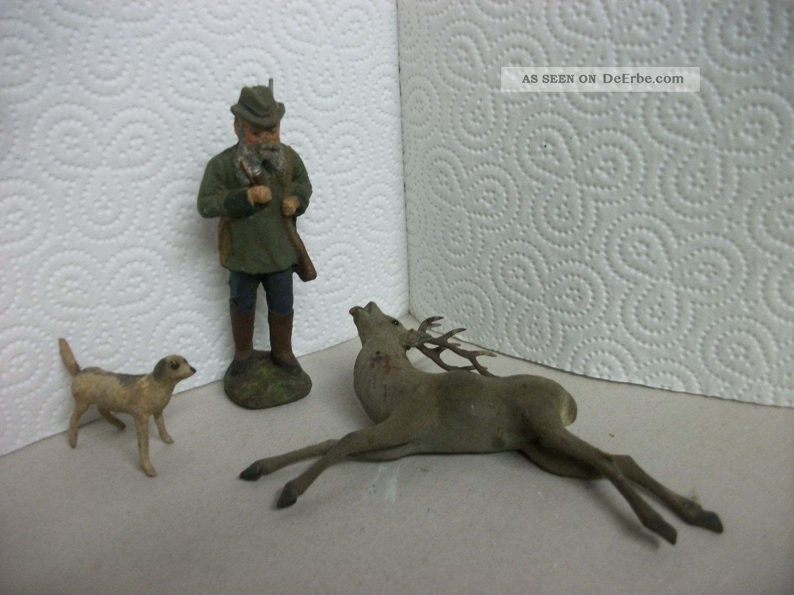 Masse Jäger Hund Hirsch Staubtiere Ca.  90 Jahre Alt Antike Originale vor 1945 Bild