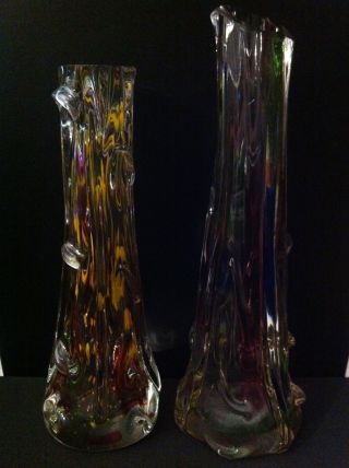2 Vasen Glas Aus Böhmen Dekorglas Bild