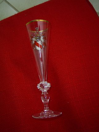 Sektglas - Emailfarben Wappenglas - Von Lepel - Pommern1896 - Gebr - Goedecke - Hannover - Top Bild