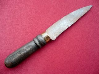 Antikes Messer Mit Schwarzem Holzgriff Bild