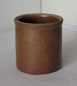 Alter Kleiner Steingut - Topf / Braun - Alte Oberlausitzer Töpferware,  Ton,  Keramik Bild