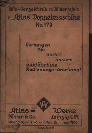 Leipzig,  Katalog 1935,  Atlaswerke Pöhler & Co Schuh - Maschinen - Fabrik Nähmaschine Bild