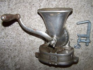 Alte Guss Kaffeemühle N Porta 2 Mit Halte - Klammer Vintage Coffee Mill Mond Bild