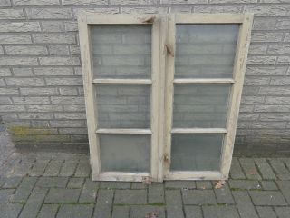 Ein Paar Historisches Sprossenfenster Aus Holz / Vintage/ Shabby Chic/ Unrest 5 Bild
