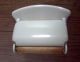 Antiker Wc - Rollenhalter Art Deco Gusseisen Email / Toilettenpapierhalter Original, vor 1960 gefertigt Bild 1