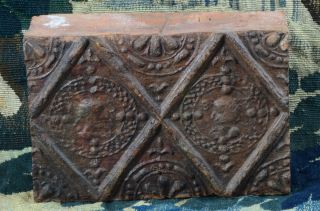 Antiker Originaler Kaminstein Ofenstein Um 1580 Renaissance Terracotta Tiles Bild
