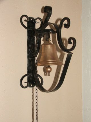 Gr.  Glocke Bronze - Messing - Tür - Torglocke - Schiffsglocke - Hofglocke 1824 Bild