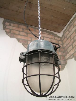 Ika Bunkerlampe Ex Lampe Vintage Industrial Light Fabriklampe Industrielampe Bild