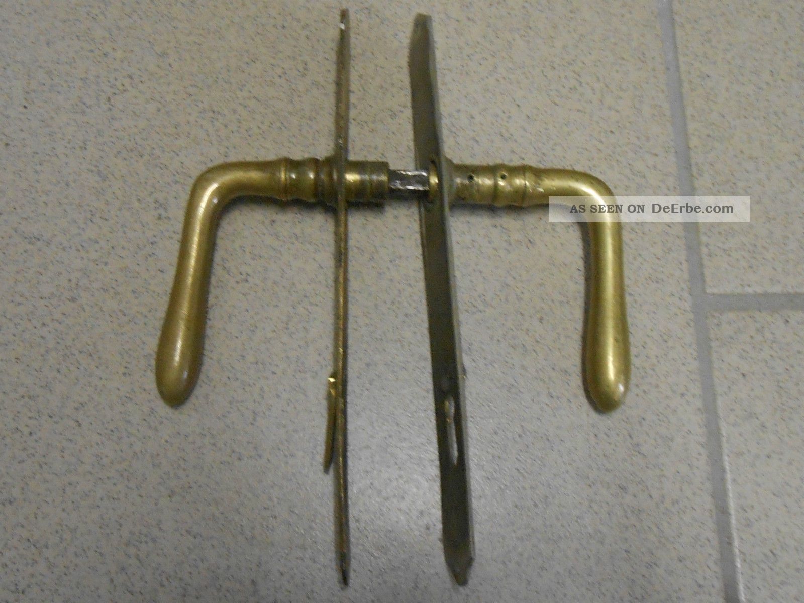 Türdrücker Mit Beschlag Jugendstil Um 1900 - Habe Mehr Original, vor 1960 gefertigt Bild