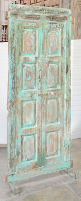 Alte Aufgearbeitete Indische Tür Mit Patina,  Massiv,  Indien - 174 75 34 Cm Bild