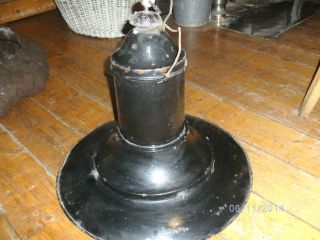 Antike Bauhaus Fabriklampe Industrielampe Emaille Bild