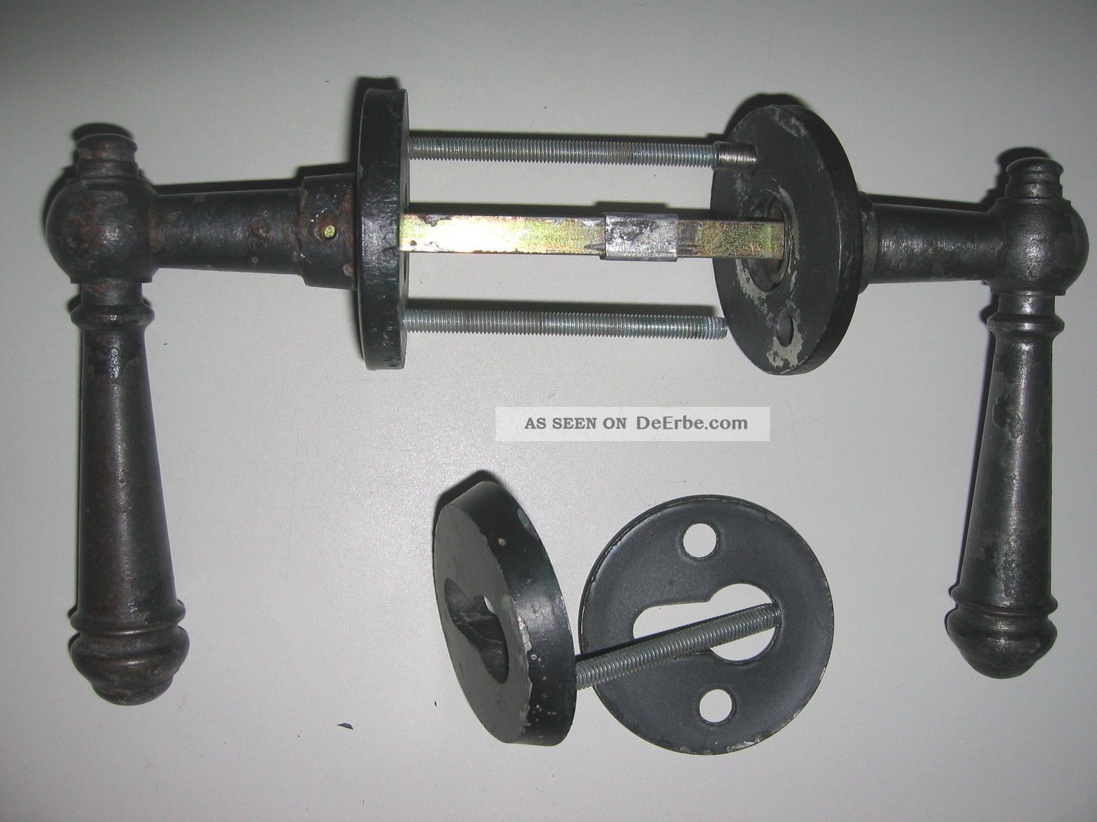 °°° Außentürbeschlag Türgriff Rosetten 55mm Für Pz - Schloss Wie Antik °°° Nostalgie- & Neuware Bild