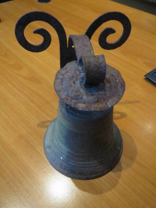 Histor.  Alte Glocke Türglocke,  Bronze,  Durchmesser 14cm Bild