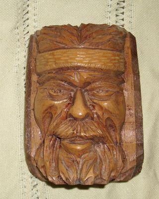 Holzskulptur : Kopf Eines Gaucho Von C.  A.  Salvay Aus Dem Jahr 1976, Bild