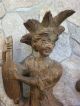 3 Antike Holz Figuren Skulptur Minnesänger Statue Engel Musizierend Geschnitzt Vor 1900 Bild 1
