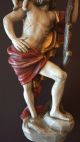 Hl Christopherus Imposante Große Figur Holz Geschnitzt Handgeschnitzt 48cm Ant Holzarbeiten Bild 3