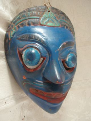 Sehr Dekorative Antike Holz Maske Aus Asien - Thailand - Indonesien Aus Kult/ Ritual Bild