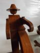 2 Wunderschöne Buchstützen Holz Flößer Mit Ruder Gemarkt Ecuador Internationale Antiq. & Kunst Bild 1