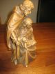 Antike Holzgeschnitzte Madonna; Josef Mit Kind Geschätzt Auf Um 1900 Größe 26cm Holzarbeiten Bild 1