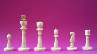 Alte Indische Bein - Schachfiguren Schachspiel,  Schachbrett Schach Echec Chess Bild