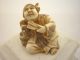 Netsuke Wasserträger Japan Meiji - Periode 19tes Jh.  Bein Geschnitzt Signiert Asiatika: Japan Bild 10