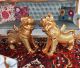 2 Wunderschöne Große Fo - Hunde,  Blattvergoldet (tempelwächter,  Wächterlöwen) Holzarbeiten Bild 5