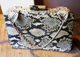 Antike,  Hochwertige Damen - Handtasche - Pythonleder Bild