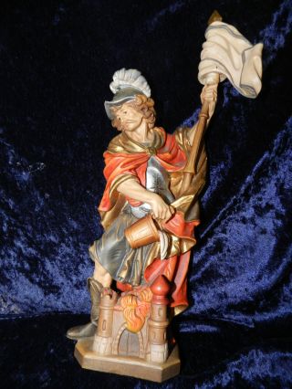 Heiliger Florian Hl.  38cm Ploner Frieda Südtirol? Heiligenfigur Holz Geschnitzt Bild