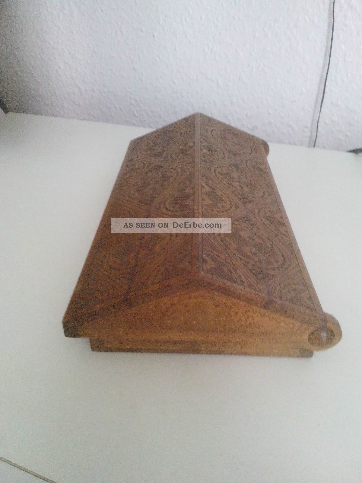 Alte Holz Dose - Schatulle - Kiste - Schachtel - Schmuckkästchen Kästchen Holzarbeiten Bild