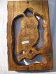 Holzschnitzerei Eule,  Holz Schnitzerei,  Wandschmuck,  Holzeule,  Handarbeit,  50cm Holzarbeiten Bild 1