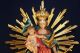Holz Geschnitzte Heiligenfigur Strahlenmadonna Gold Und Bunt Gefasst 40 Cm Skulpturen & Kruzifixe Bild 1