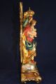 Holz Geschnitzte Heiligenfigur Strahlenmadonna Gold Und Bunt Gefasst 40 Cm Skulpturen & Kruzifixe Bild 8