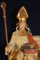 Holz Geschnitzte Heiligenfigur Bischof Gold Und Bunt Gefasst Dolfi L Skulpturen & Kruzifixe Bild 1