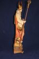 Holz Geschnitzte Heiligenfigur Bischof Gold Und Bunt Gefasst Dolfi L Skulpturen & Kruzifixe Bild 6