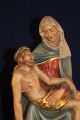 Holz Geschnitzte Heiligenfigur Jesus Und Maria Gold Und Bunt Gefasst L Skulpturen & Kruzifixe Bild 1