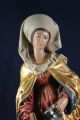 Holz Geschnitzte Heiligenfigur Mit Bettler Gold Und Bunt Gefasst L Skulpturen & Kruzifixe Bild 1