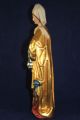 Holz Geschnitzte Heiligenfigur Mit Bettler Gold Und Bunt Gefasst L Skulpturen & Kruzifixe Bild 3