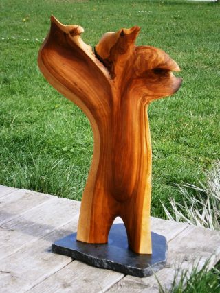 Skulptur - Phönix,  Apfelholzskulptur,  Sculpture,  Woodcarving,  Applewood Bild