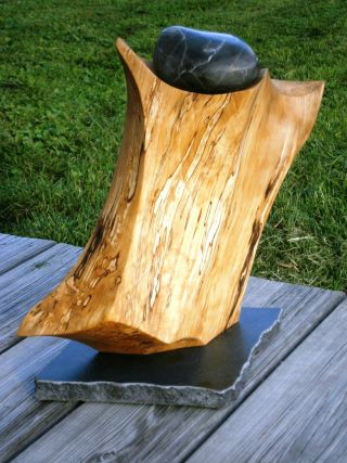 Skulptur - Blackstone,  Sculpture,  Woodcarving,  Holzskulptur,  Geschliffener Stein Bild