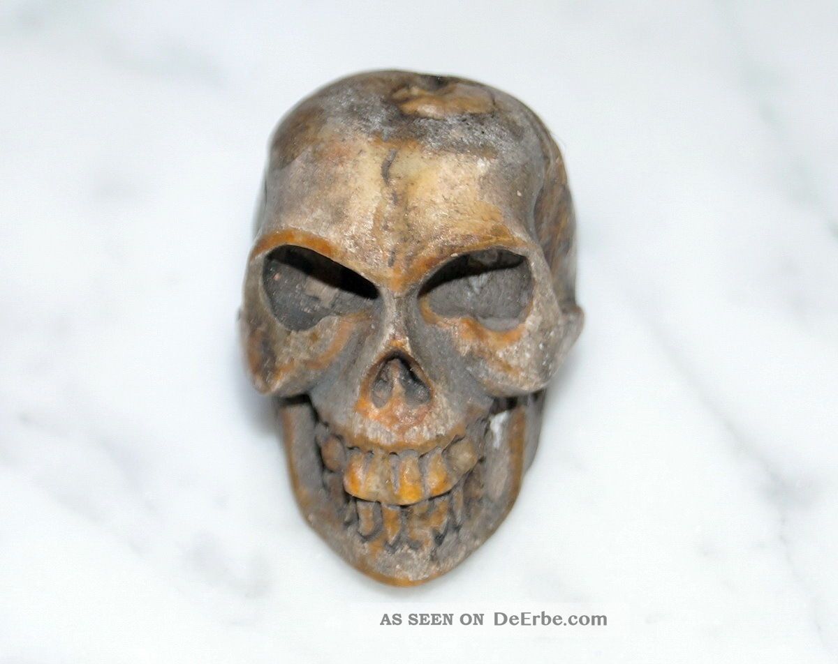Totenkopf Bein Geschnitzt - 19.  Jahrhundert - Memento Mori,  Skull (3022) Klosterarbeiten Bild
