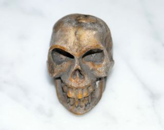 Totenkopf Bein Geschnitzt - 19.  Jahrhundert - Memento Mori,  Skull (3022) Bild