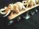 Elefanten Karawane Aus Hochwertigen Bein Sehr Filigran Geschnitzt Beinarbeiten Bild 7