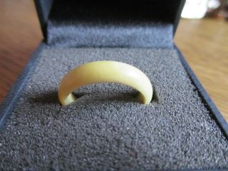 Klassisch Schöner Ring - Alt Aus Echtem Bein - Schöne Maserung - Sicher Selten Bild