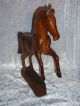 Holzfigur Pferd Ca.  43 Cm Hoch Sammlerstück Echtholz Holzarbeiten Bild 2