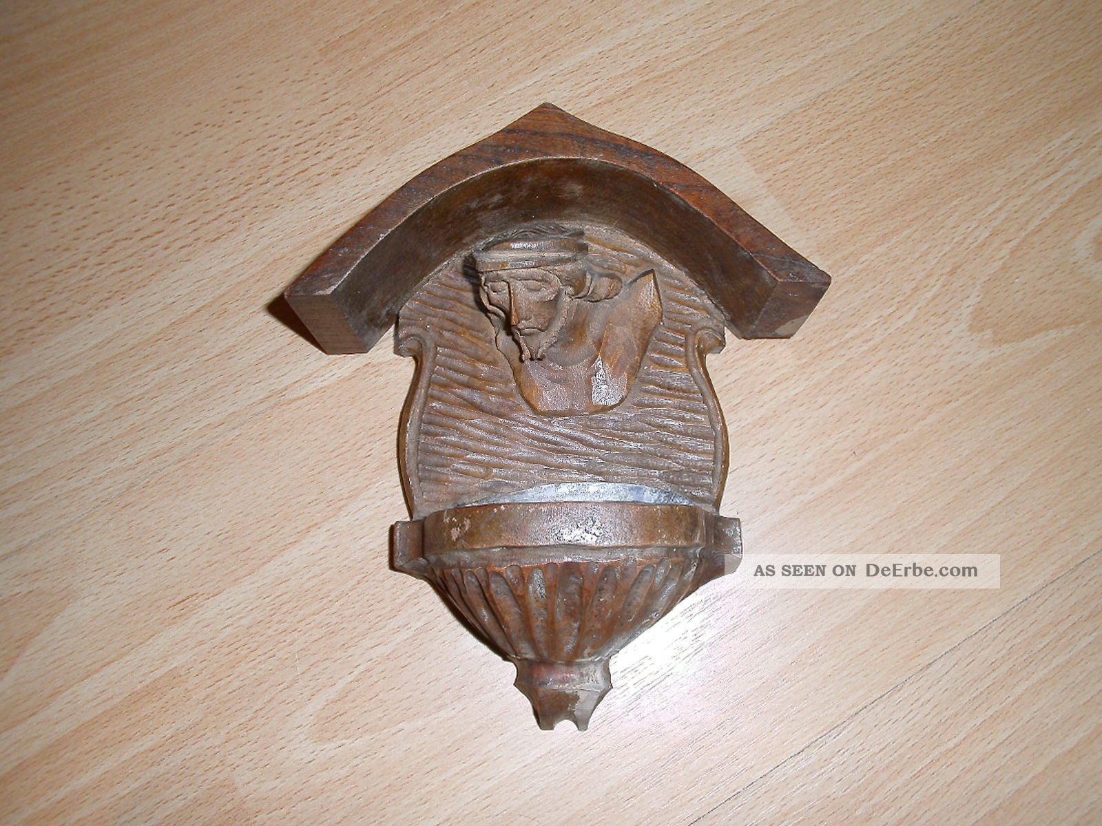 ALTER WEIHWASSERKESSEL WEIHWASSERBEHÄLTER Jesus Christus Biskuit Porzellan 277069306926