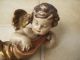 Alter Geschnitzter Engel Aus Holz Und Bemalt Zum Aufhängen In Skulpturen & Kruzifixe Bild 1