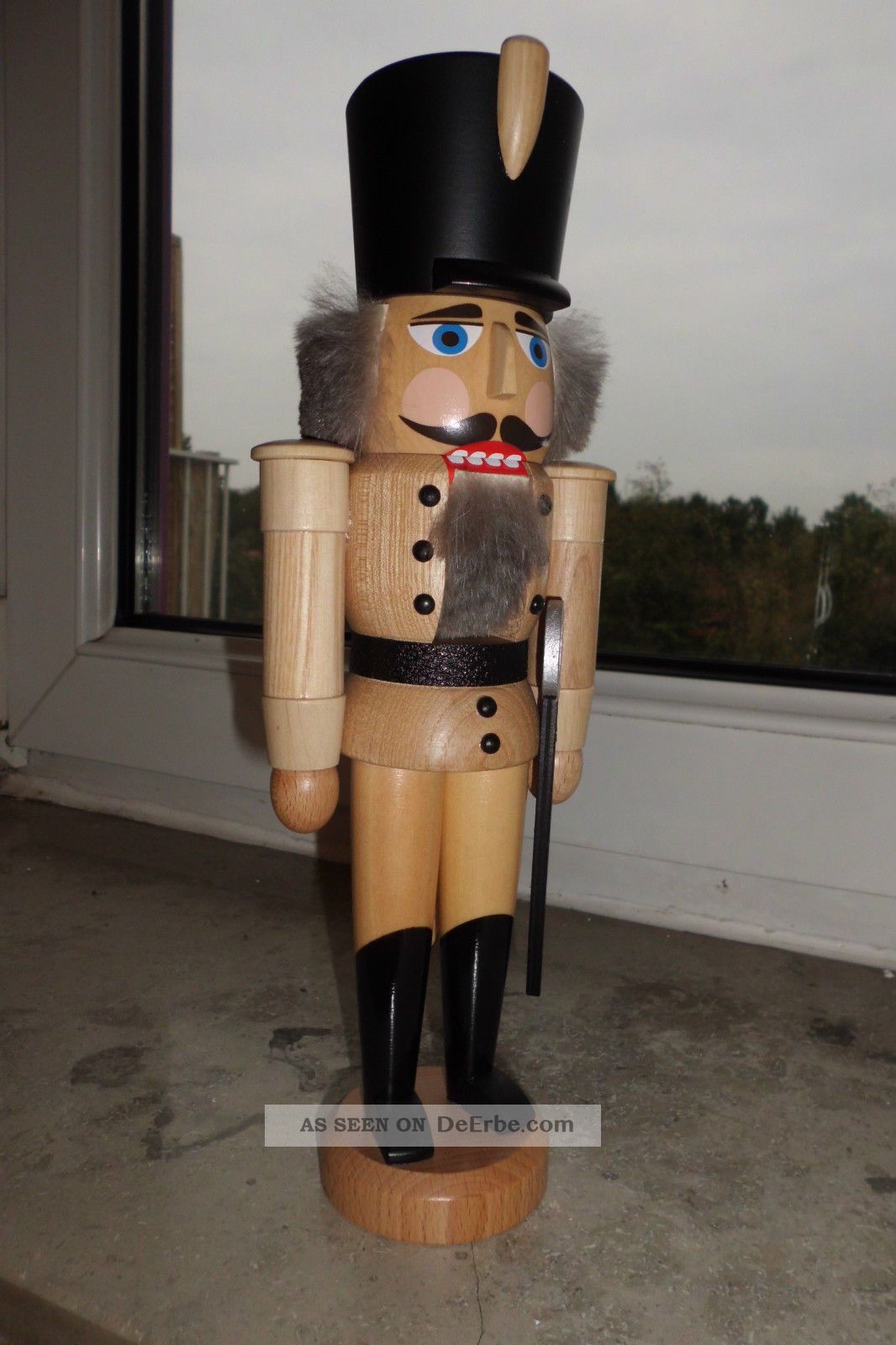 Seiffener Nussknacker König 50 Cm Rot - Echte Erzgebirge Holzkunst Für Weihnachtsdekoration